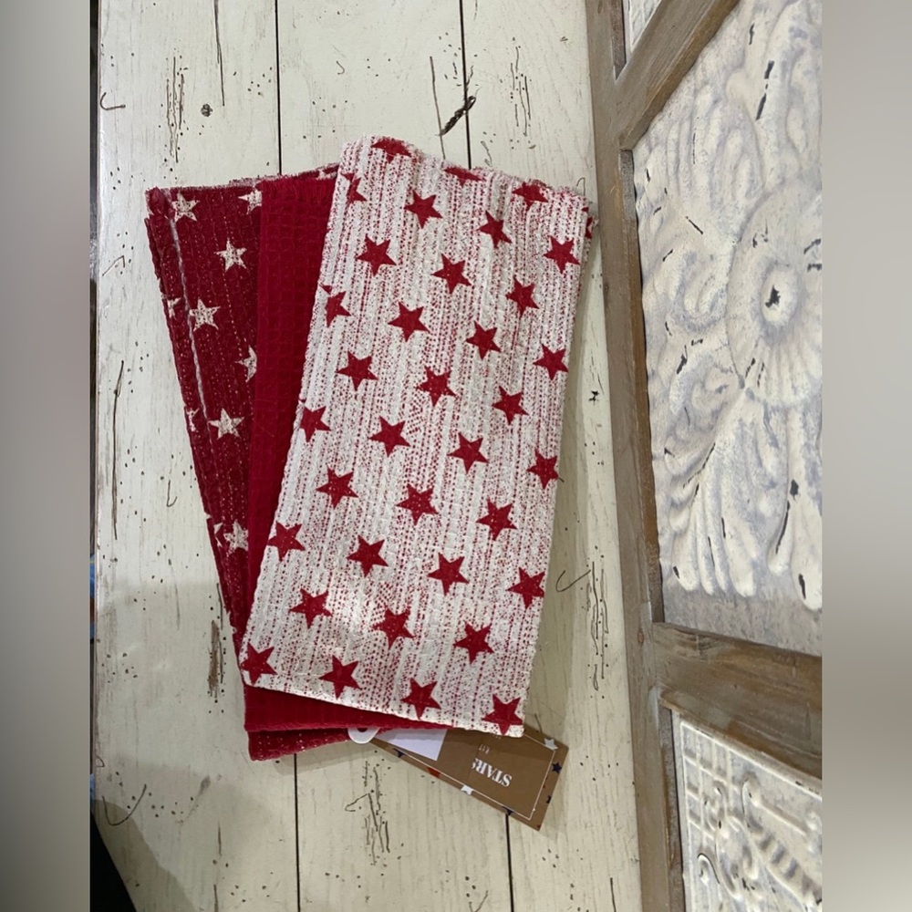Stars & Stripes 3pk Kitchen Towel trio Set - Patriotic - Band new! - Picture 5 of 5